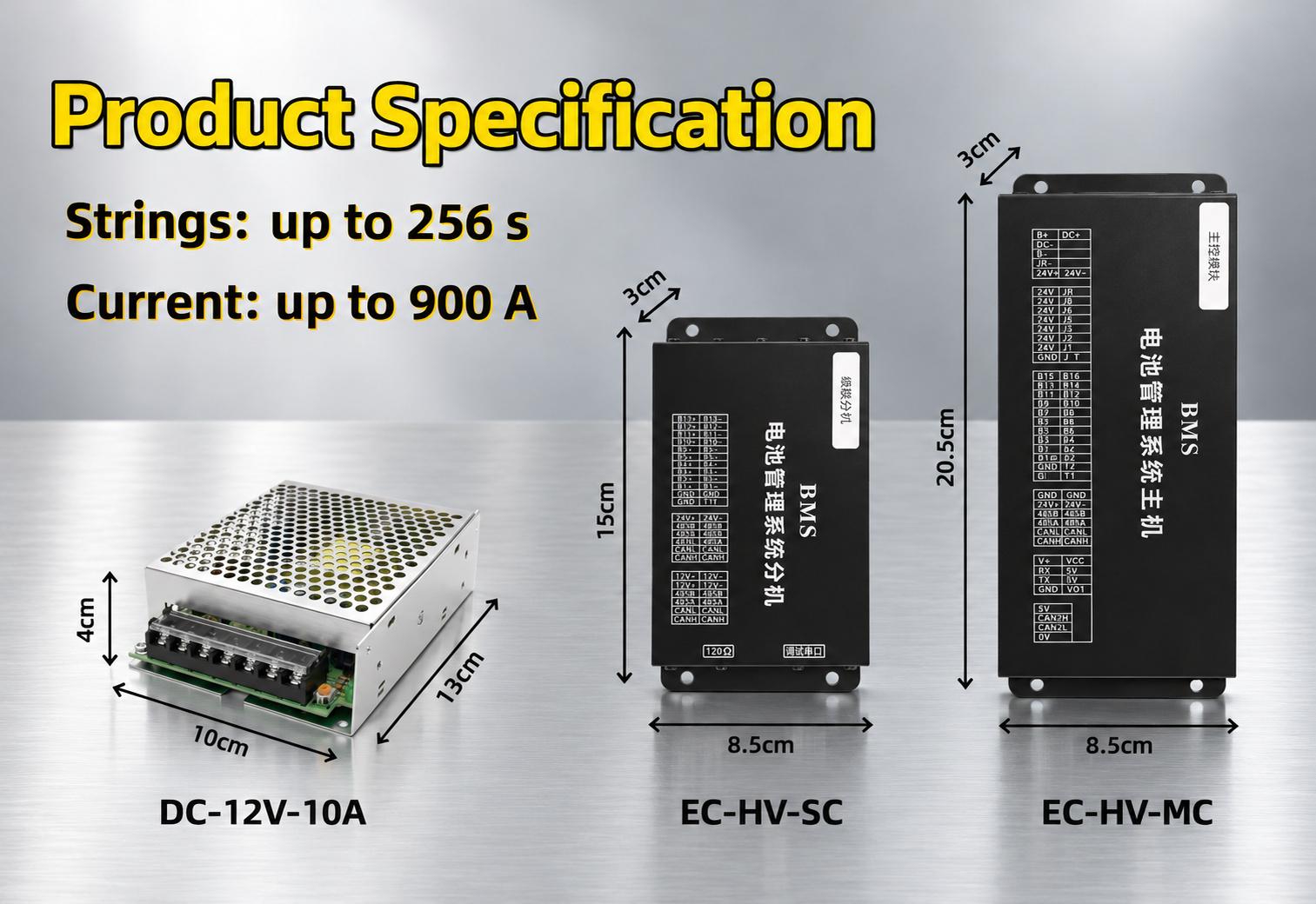 Passive Balancing High-Voltage BMS Components - detail view